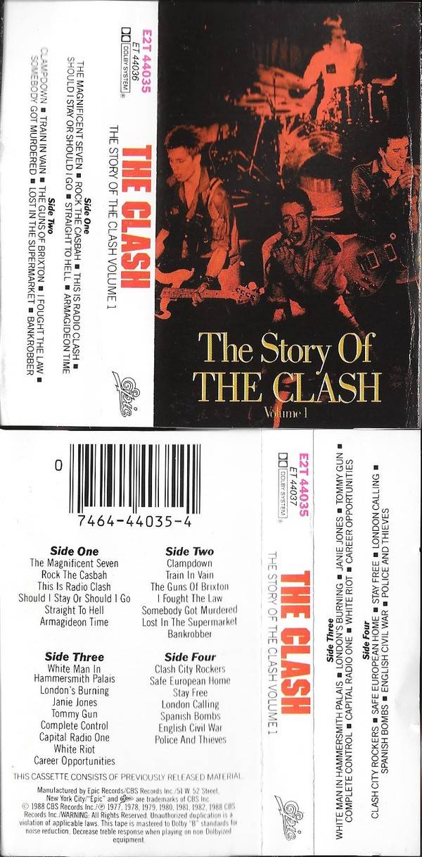 The Clash – The Story Of The Clash Volume 1 (1988) Cassette