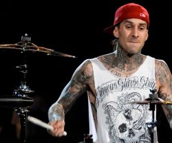 Travis Barker plays drums for Strung Out at Musink Festival