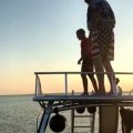 Blake Shelton Jumps off a Boat with Gwen Stefani’s Son